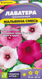 Лаватера Мальвина смесь 0,2г цветной пакет Семена Алтая