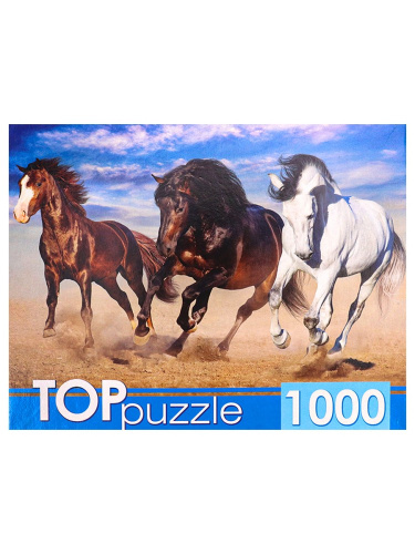 Пазлы 1000 элементов Тройка диких лошадей ГИТП1000-4141
