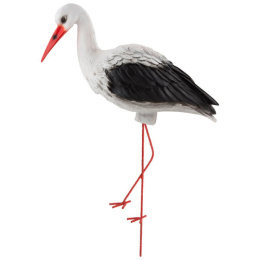 Фигурка садовая из полистоуна Аист на металлических ногах 50х33х15см Park 169329