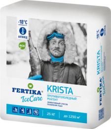 Антигололедная смесь 25кг от 0 до -18°C IceCare Krista Фертика