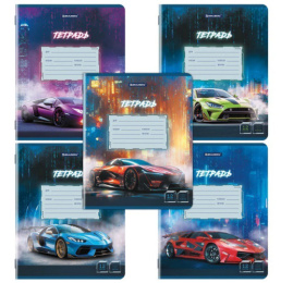 Тетрадь  12 листов клетка Brauberg Sport Cars 107778