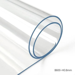 Клеенка столовая силиконовая 0,6х20м 0,8мм прозрачная Baizheng B600-H0.8mm