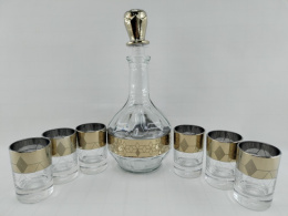 Набор стеклянный  7 предметов (графин - штоф + 6 стопок) Мозаик, в п/у Gid Glass GN02/01+GN1022/06 ch