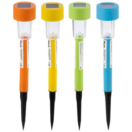 Фонарь садовый пластиковый 29,5см, на солнечной батарее, P-03, цветной Park 159679