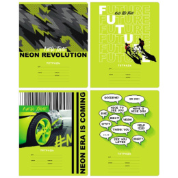 Тетрадь  12 листов клетка BG Neon Revolution Т5ск12 10031