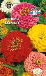 Цинния Мамбо смесь георгиновидная 0,5г цветной пакет Седек