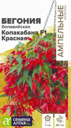 Бегония Копакабана красная F1 боливийская 4шт. цветной пакет Ампельные шедевры Семена Алтая