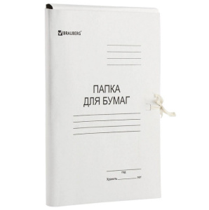 Папка для бумаг с завязками 300г/м2 Brauberg 124567