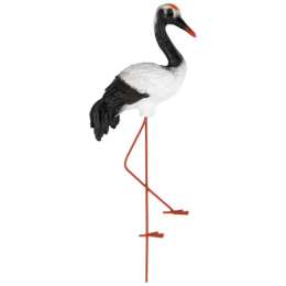 Фигурка садовая из полистоуна Журавль на металлических ногах 42х16х60см Park 169330