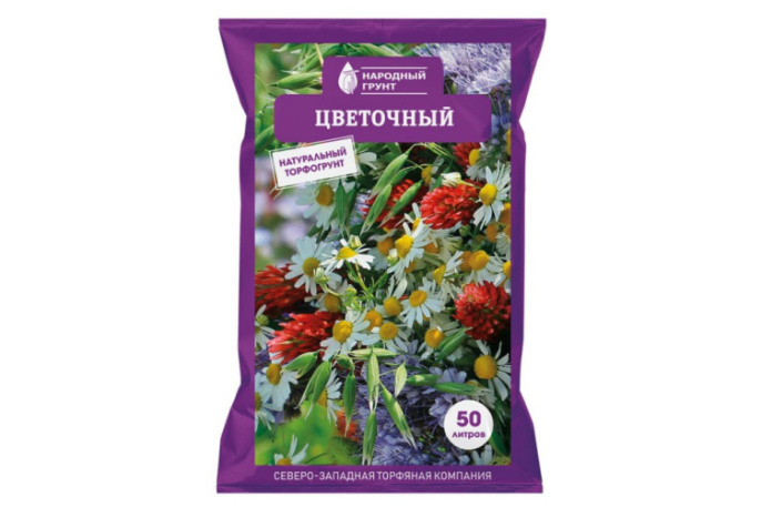 Грунт цветочный 50л Народный грунт СЗТК