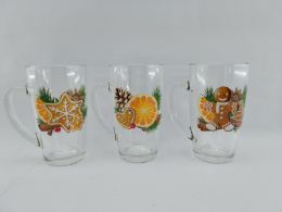 Кружка стеклянная 400мл Со вкусом праздника, в ассортименте Gid Glass D1488/20