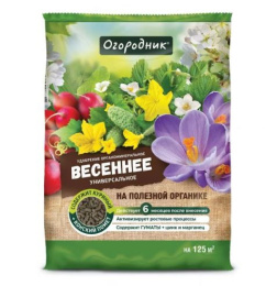 Удобрение Весна-Лето 2,5кг органоминеральное гранулированное Огородник
