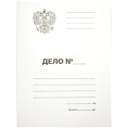 Заготовка для скоросшивателя Дело, картон 300г/м2, Officespace Герб России, немелованная, белая, до 200 листов 257314