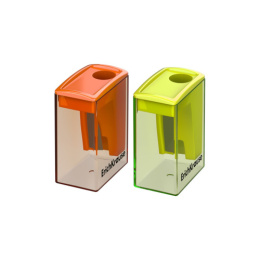 Точилка пластик 1 отверстие с контейнером ErichKrause City Mini Neon, ассорти 60020