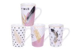Кружка фарфоровая 380мл Stylus, в ассортименте Коралл 5610