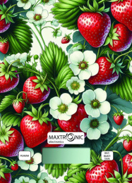 Весы кухонные электронные до  7кг, стеклянные, клубника Maxtronic MAX-1031-2