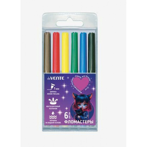 Фломастеры  6 цветов Devente Friends Forever 5080630