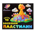 Пластилин 10 цветов Луч Фантазия, цвета классические + флуоресцентные, 150г, со стеком, восковой 35С 2301-08