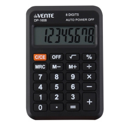 Калькулятор Devente DP-1608  8 разрядов, черный 4030304