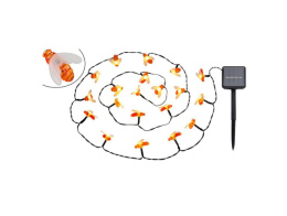 Фонарь садовый гирлянда на солнечной батарее  20 светодиодов, 8 режимов, 2м, насадка Пчелки Park 107204