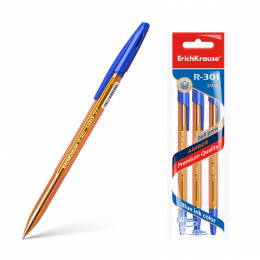 Ручка шариковая ErichKrause R-301 Stick Amber синяя 0,7мм 42738
