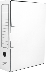 Короб архивный  75мм микрогофрокартон, с клапаном, белый A-GBL75C_371, 158553