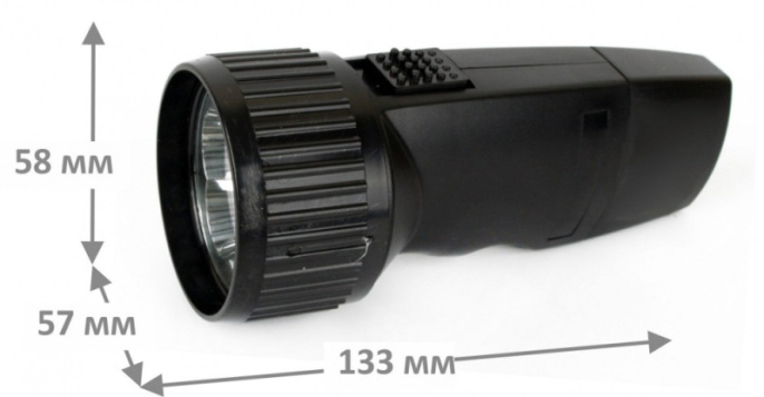 Фонарь аккумуляторный светодиодный  5LED черный Ultraflash LED3859