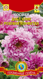 Космея Дабл Клик Розовая конфетка 10шт. цветной пакет Плазменные семена