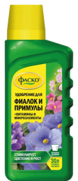Жидкое удобрение для фиалок и примулы 285мл Цветочное счастье минеральное Фаско