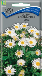 Астра Альпийская белая 0,04г цветной пакет Поиск