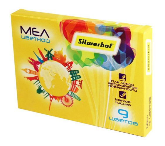 Мелки цветные  9 цветов Silwerhof Солнечная коллекция 882086-09  1097207