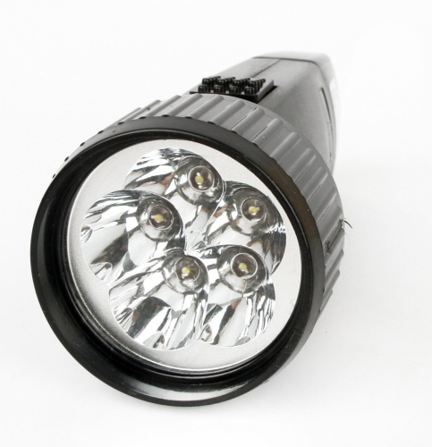 Фонарь аккумуляторный светодиодный  5LED черный Ultraflash LED3859