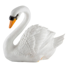 Фигурка садовая из полистоуна Лебедь белый 38х26х35см Park 169362