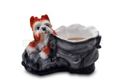 Зоокашпо декоративное гипсовое Башмак-Терьер 27х21см ГусьДекорЛюкс 5КП09