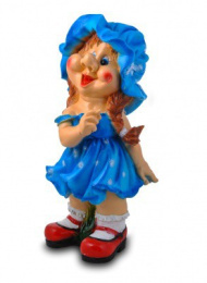 Фигурка садовая гипсовая Девочка в шляпе 33х72см ГусьДекорЛюкс 7С05