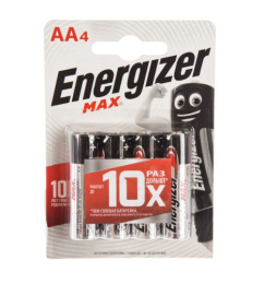 Батарейка Energizer алкалиновая Max LR06 ( 4шт. на блистере) Spec2-E300157105
