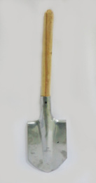 Лопата автомобильная нержавеющая сталь ЛА-2 деревянный черенок, Россия