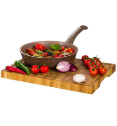 Сковорода алюминиевая литая с антиприг. покрытием Гранит d-28см глубокая без крышки, браун-браун Deco-Dariis HUR-A-111 BB