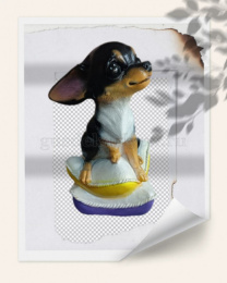 Копилка гипсовая Чихуа хуа на подушках 20х34см ГусьДекорЛюкс 14К40Ч