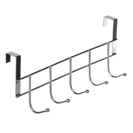 Вешалка накидная на дверь металлическая 5 крючков 24,5х2,5х9,5см Vetta 639-046