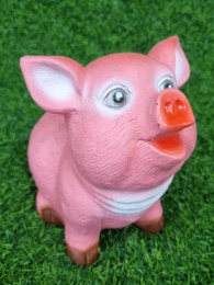 Фигурка садовая из полистоуна Свинка 13х9х15см ТулаСад 756
