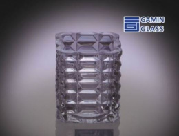 Подставка для столовых приборов стеклянная Victoria 100х100х115мм, в п/у Gamin Glass 1205