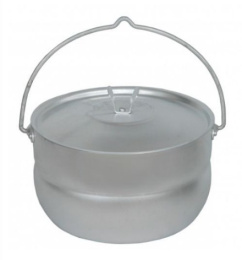 Котелок туристический алюминиевый  8,0л с крышкой металлическая ручка Калитва 19080