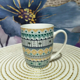 Кружка керамическая 380мл Узоры, в ассортименте Радужный Дом РД83284