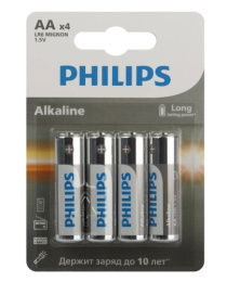 Батарейка Philips алкалиновая Entry LR06 ( 4шт. на блистере) Б0062745