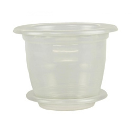 Горшок для орхидей пластиковый с поддоном 2л прозрачный Альтернатива М1605