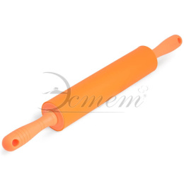 Скалка двуручная силиноновая 47см пластиковые ручки, цвета в ассортименте Estet 30372