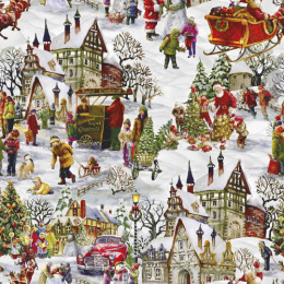 Клеенка столовая на нетканой основе 1,4х20м Новогодняя Dekorama 024B