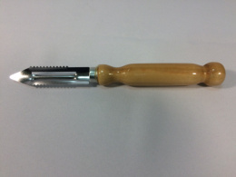 Овощечистка из нержавеющей стали вертикальная, деревянная ручка 1108/1109