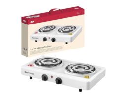 Плита электрическая настольная 2 конфорки, спираль, белый Чудесница ЭЛП-814
